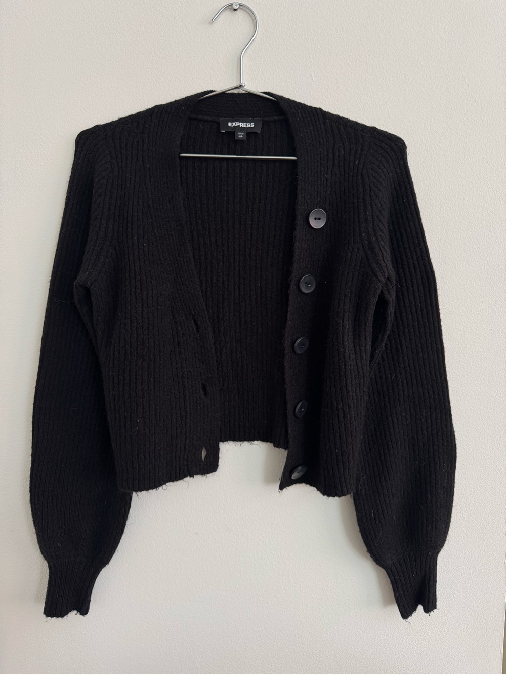 Express Black Cropped Cardigan Size XS